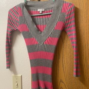 Pink and gray size small light sweater. Lightly worn.